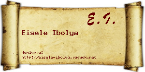 Eisele Ibolya névjegykártya