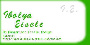 ibolya eisele business card